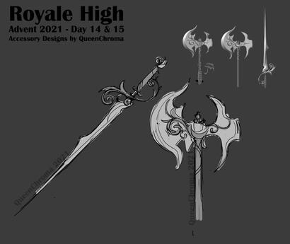 Aurora&#39;s Longsword and Battleaxe